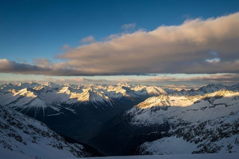 Panoramic view of the Swiss Alps from Crans-Montana